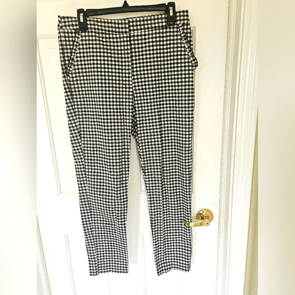 Black and White Checkered Pants By ZARA